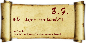 Böttger Fortunát névjegykártya